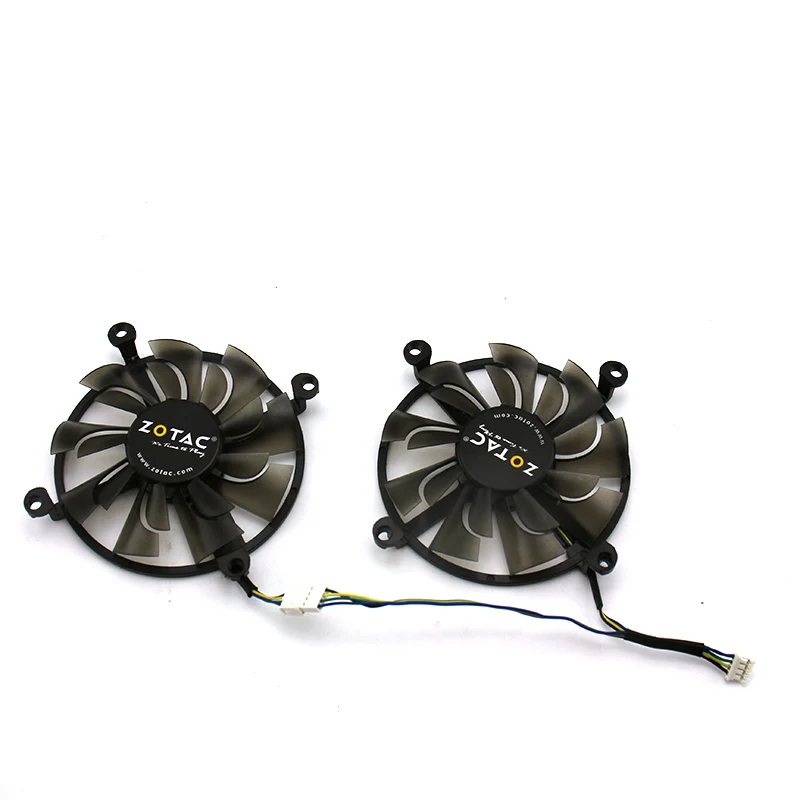 2psc/1 лот 4Pin кулер вентилятор заменить GPU для ZOTAC GTX1060 3 ГБ GTX960 GTX950 4GD5 видеокарта