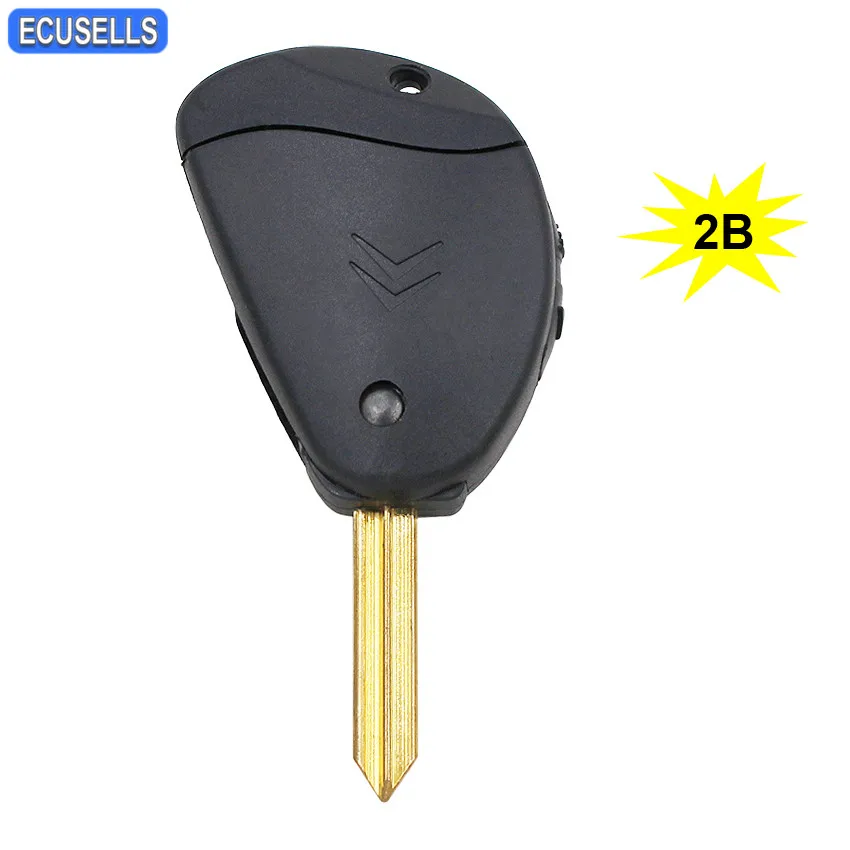 2 кнопки дистанционного флип ключа чехол складной для автомобильного смарт Uncut