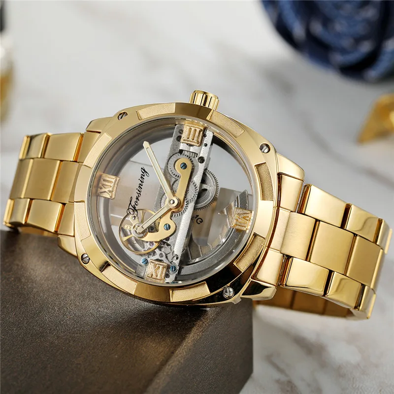 FORSINING новые автоматические механические мужские наручные часы военные лучший