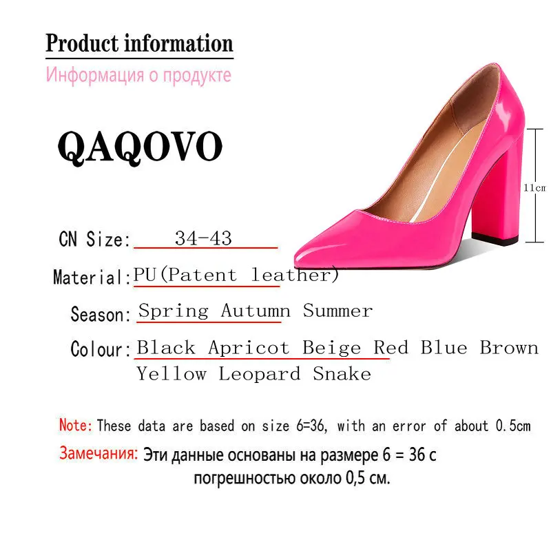 

Women's High Heels Sexy Bride Party Square Heel Pointed Toe Shallow Mouth High Heel Shoes Women Shoes Big Size 34-43