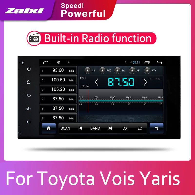 Автомагнитола ZaiXi 2DIN Android автомобильный проигрыватель с радио и GPS Bluetooth Wi-Fi MirrorLink