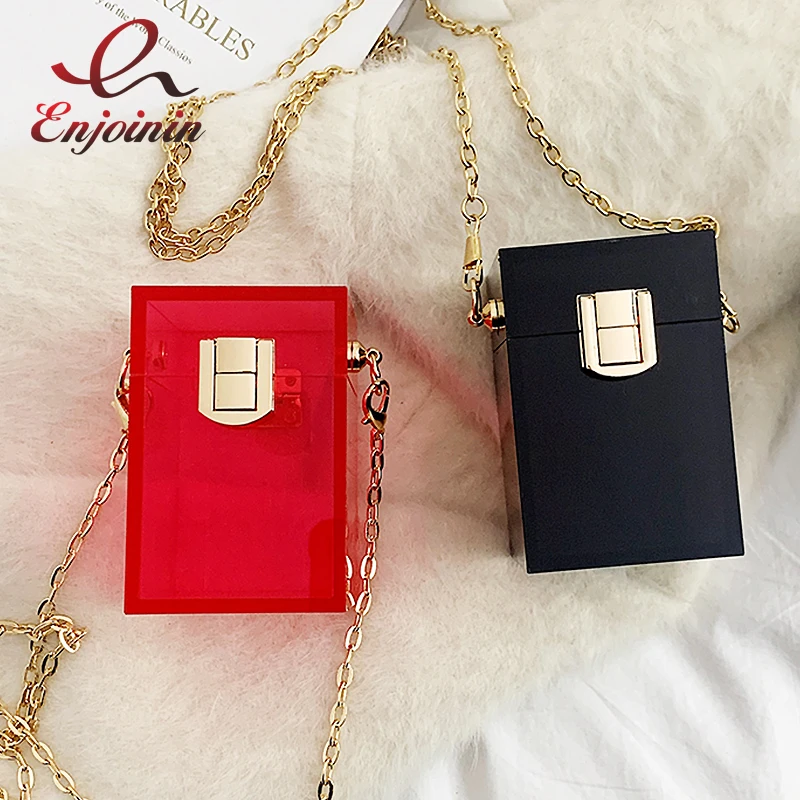 

Acrylic Box Shape Mini Crossbody Bag for Women Party Cltuch Bag Shoulder Bag Luxury Brand Women Evening Bag Purses and Handbags