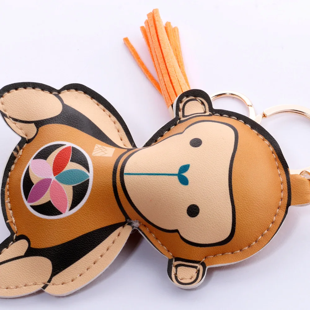 Банан обезьяна брелки мультфильм эпоксидная силиконовая кожа животное