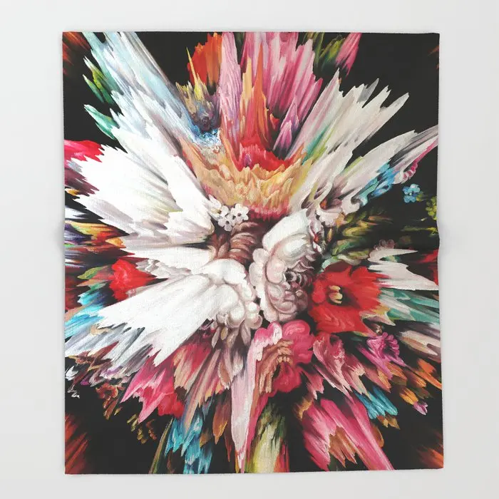 Цветочный дизайн Одеяло с цветочным дизайном глюк пледы из фланелевой ткани