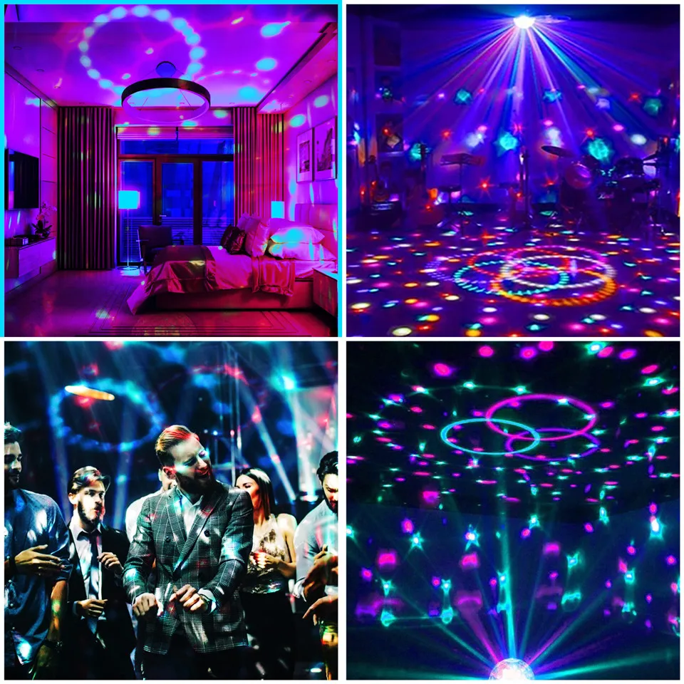 

Led Disco Light Stage Lights Ball Sound Activated Laser Projector Lamp For Home Christmas DJ Party KTV Bar DMX Decoration