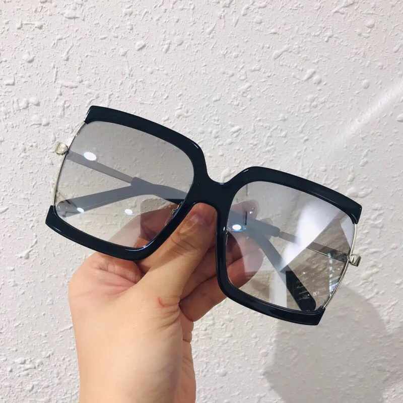 Oversize Square Sunglasses WomenNew Brand Luxury High Quality Half Frame Sun Glasses Big Female Shades UV 400 With Box