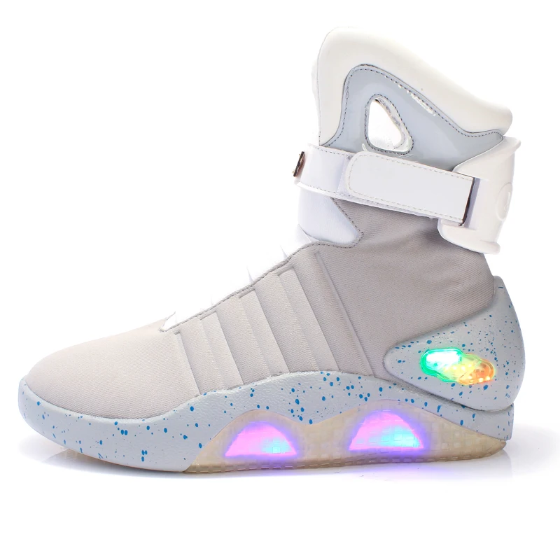 RayZing Men Boots USB Rechargeable Led Shoes for Man and Women Fashion Casual Back To The Future Glowing Desert | Обувь