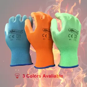 12 пар, рабочие защитные перчатки с ПУ покрытием, профессиональные защитные перчатки для рук, промышленные перчатки