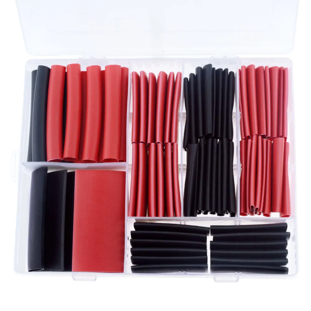 

74PCS Waterproof 3:1 With Glue Dual Wall PE Heat Shrinkable Tube Shrinking Assorted Wrap Wire Cable Polyolefin Insulated Sleeve