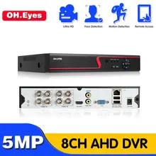 OH.EYES 8CH 1080P 5MP 6 in 1 DVR video recorder for AHD camera analog camera IP camera P2P NVR cctv system DVR H.265 VGA