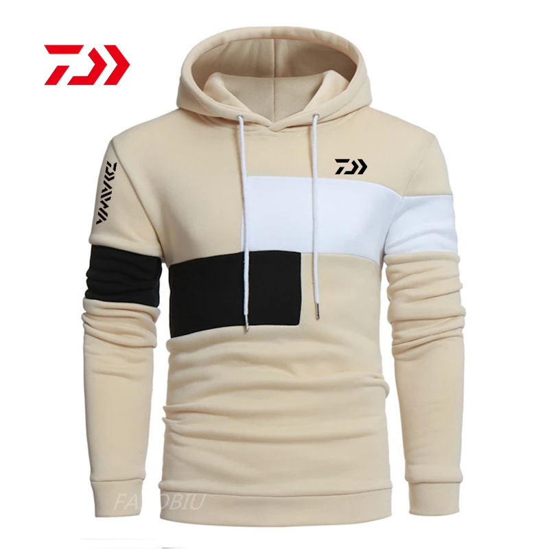 

Daiwa Autumn Winter Men's Fishing Clothes Long Sleeve Hooded Fishing Clothing Outdoor Sport Windproof Fishing Jackets Men's Top