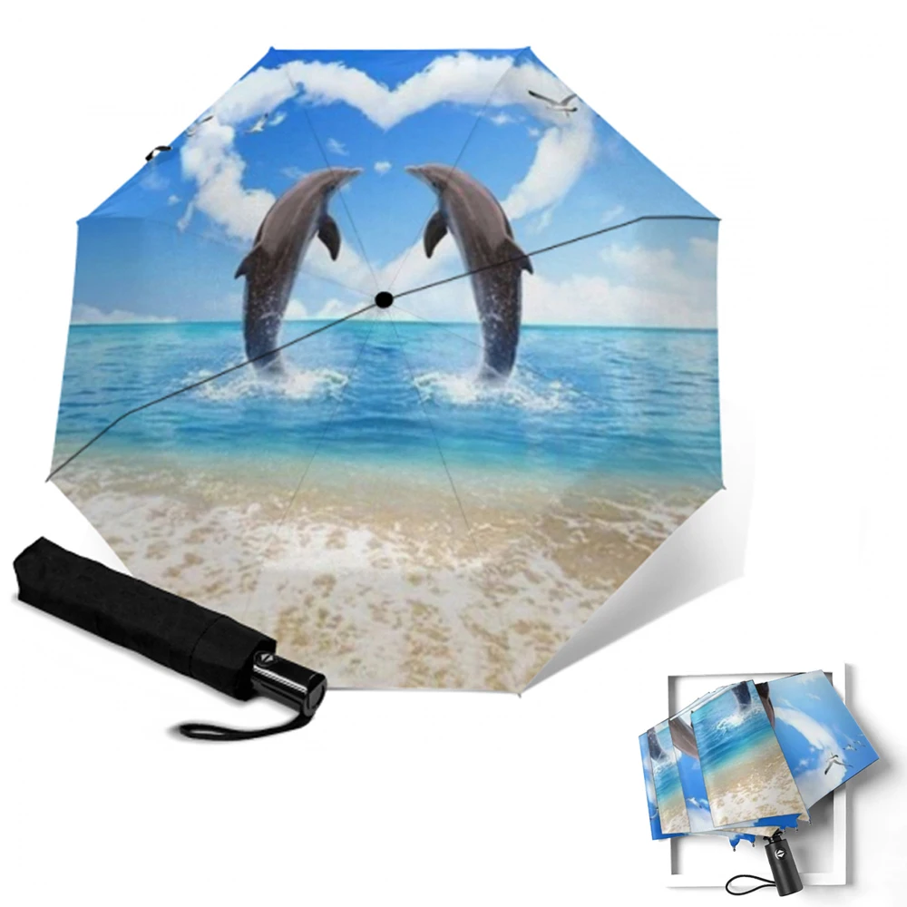 Женский Зонт от дождя с защитой ультрафиолета складной зонт солнца милым принтом