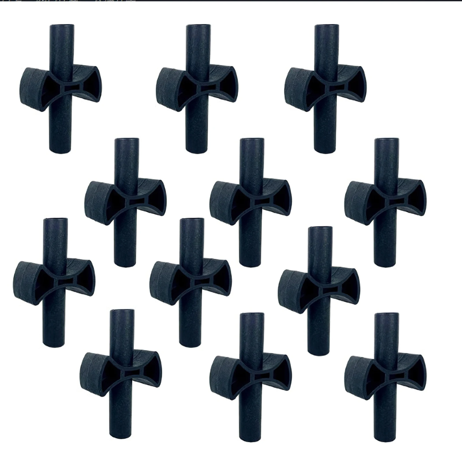 

Black Trampoline Enclosure Pole Gap Spacers Thick Cross Cushion 12PCS Trampoline Shell Rod Gap Pad Trampoline Accessory