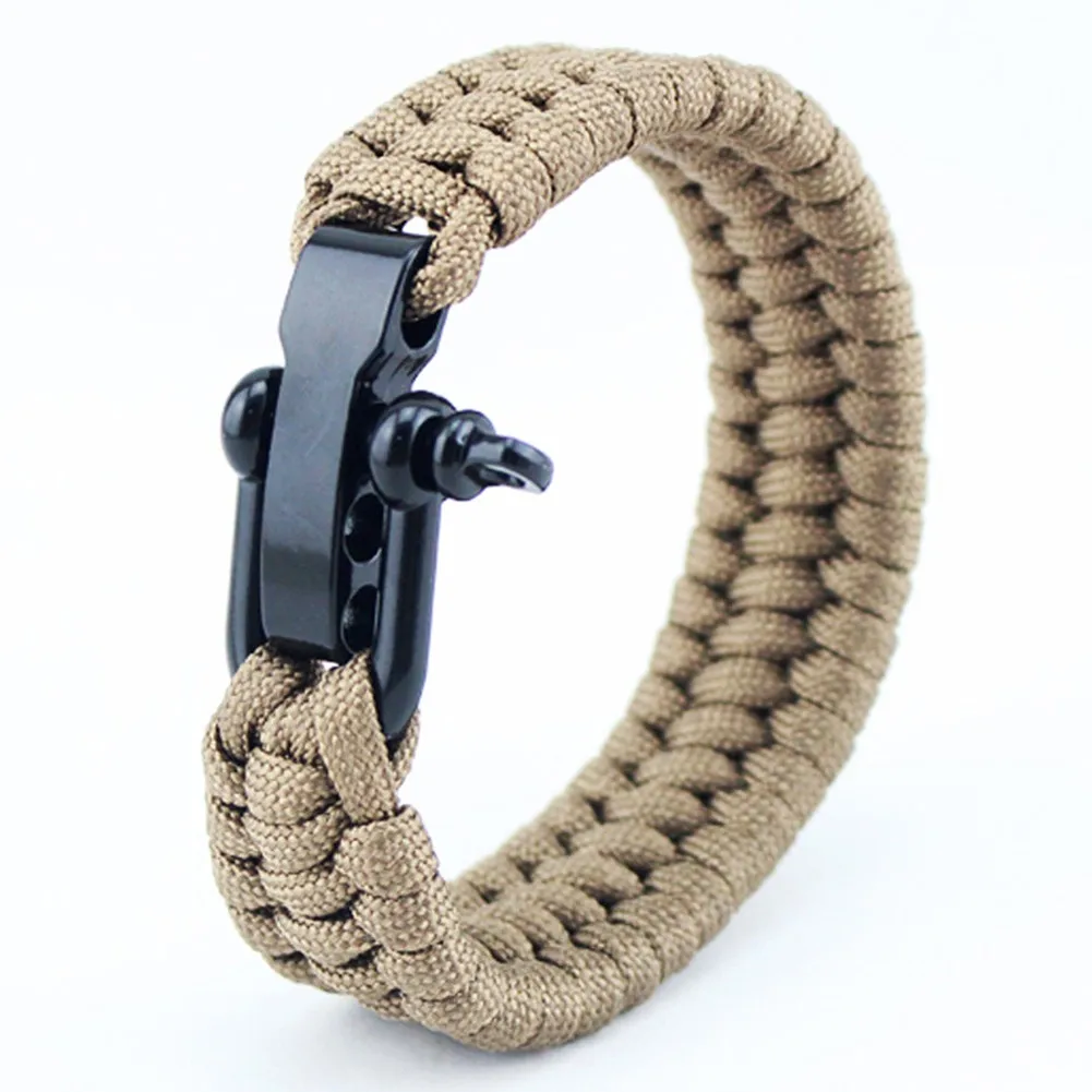 

4mm Survival Paracord Bracelet Multi-function Adjustable Bracelet Outdoor Survive Outdoor Camping Hiking Rscue Hand Rope