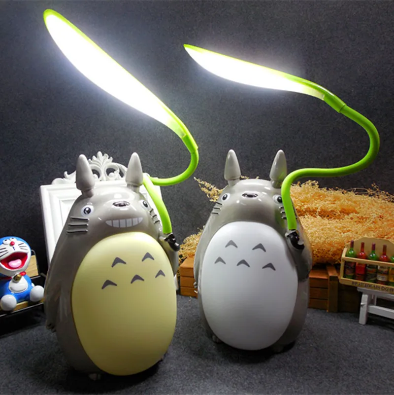Прикроватная Настольная лампа с USB, милый мультяшный ночсветильник Тоторо, светодиодная Ночная лампа для чтения на Рождество, подарок для д...