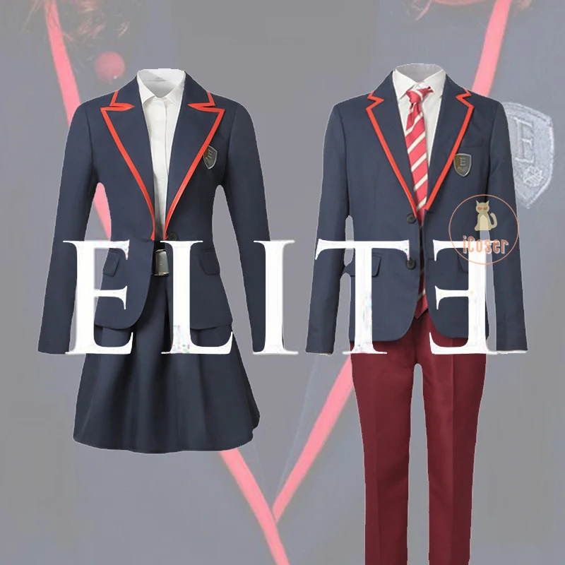 

2021 New TV Elite Cosplay Costume Rebeca Nadia Skirt Set Samuel Omar Guzman Girls Boys Shool Party Suit High School Uniform