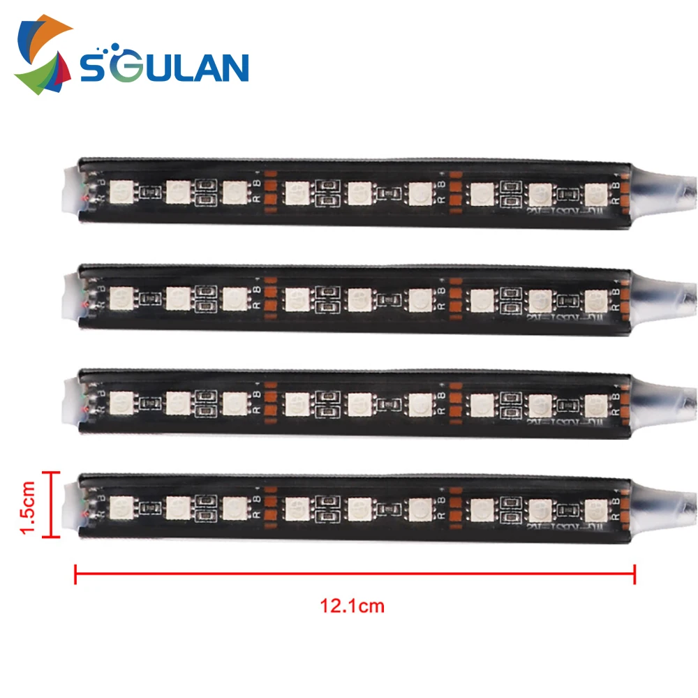 Автомобильный окружающий светильник автомобильный 5050 9 светодиодов с пультом