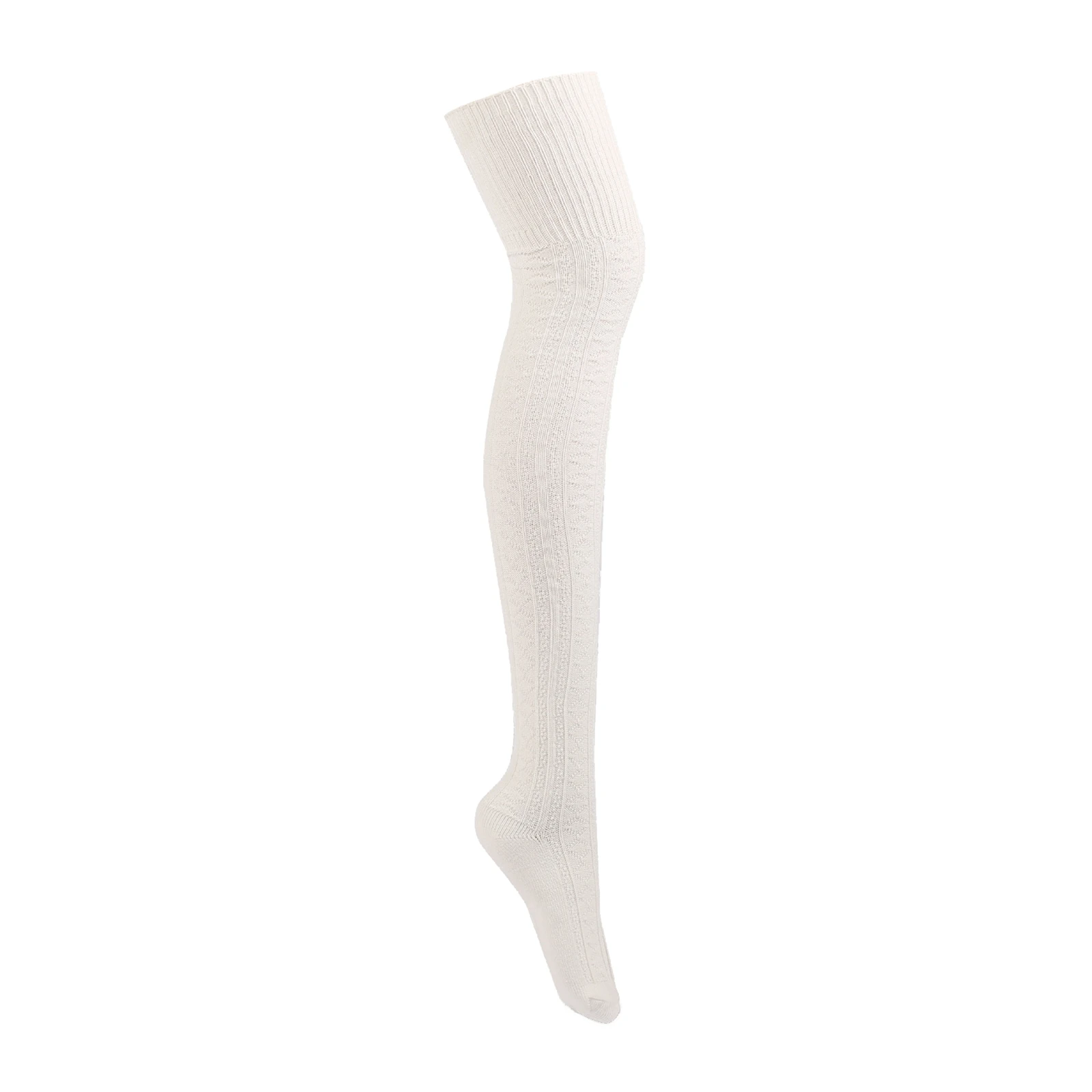 New  Autumn Winter Solid Color Striped Long Stocking Women Warm Cotton Over The Knee Socks Sexy Thigh High Stockings 1 Pair