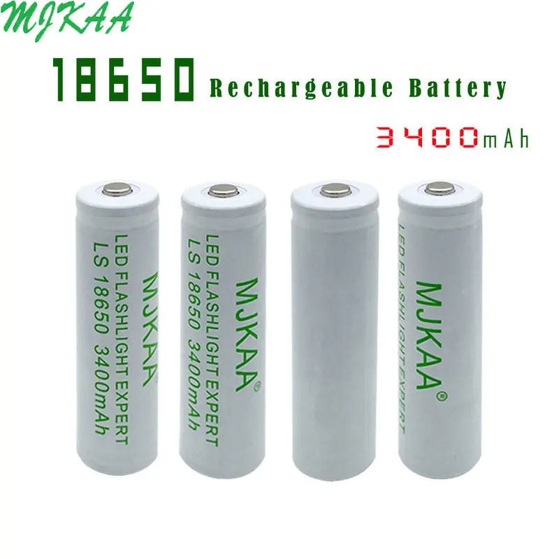 18650 Li ion 3 7 V 3400mAh белые аккумуляторные батареи для фонарика Handlamp|Перезаряжаемые