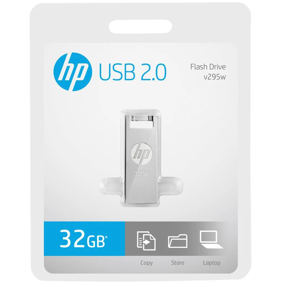 Металлический мини флеш накопитель HP V295W USB 64 ГБ 32 16 флешка водонепроницаемый