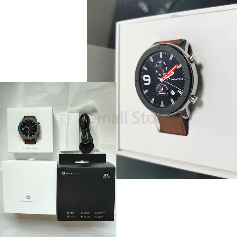 Умные часы Amazfit GTR 47 мм глобальная версия умные 12 спортивных часов пульсометр