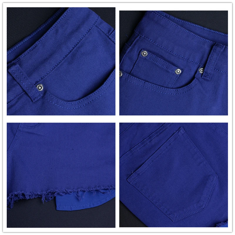 

Summer Multicolor Tight High Waist Denim shorts For Women Color Sexy Hot Loose Thin Tight Denim High Waist Shorts Female S-2XL
