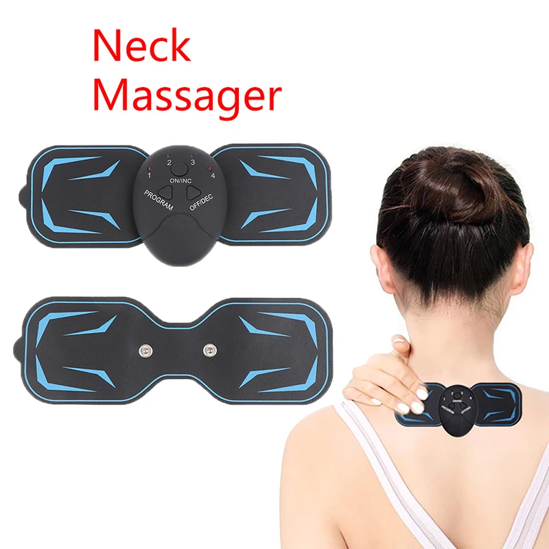 

Портативный мини-массажер для шеи, Электрический удобный Интеллектуальный Массажер для шейного отдела позвоночника с наклейками, массажер...