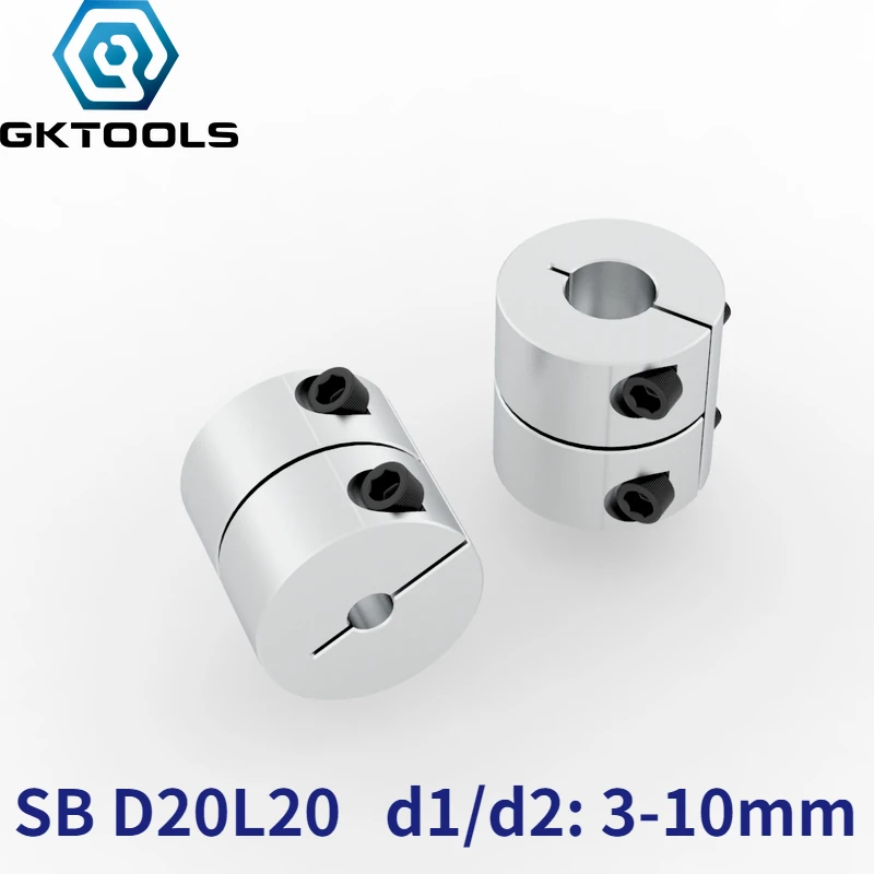 GKTOOLS D20 L20 отверстие минимум 2 мм максимум 8 Жесткая Муфта стержень муфта секция Cnc