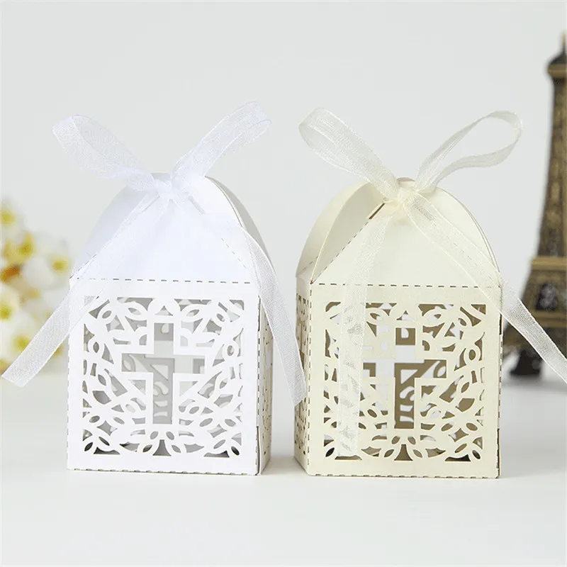 50 шт. коробки для конфет Подарочная коробка ангела детского душа крещения дня