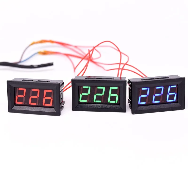

Digital Voltmeter Voltage Meter Ammeter Panel Voltmeter Tester with LED Panel Digital Display DC 4.5V-30V Measure Instrument