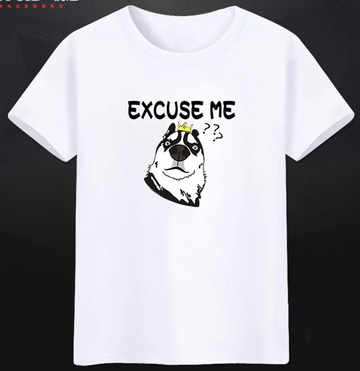 Harajuku spoof husky t-shirt dog pattern short-sleeved cartoon couple summer tide Round Collar T-shirt | Женская одежда