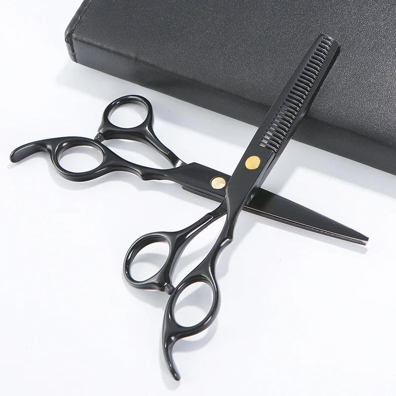 

AIKIN Professional Hair Scissors Set Black Color 6.5'' Barber Hairdressing Scissors Accessories Shears Hair Style Tools