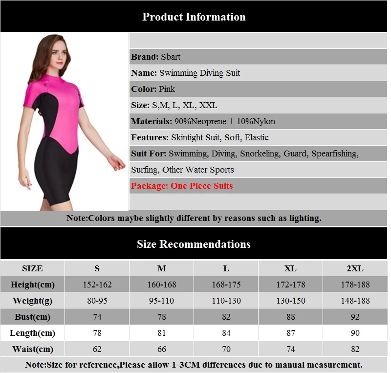 

SBART New 2MM UPF50 Neoprene Short Sleeve Wetsuit Men Women Warm Anti-Jellyfish Snorkeling Scuba Diving Suit Triathlon Wetsuit S