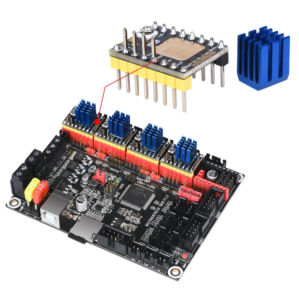 Драйвер шагового двигателя BIGTREETECH TMC2130 V3.0 бесшумный SPI 3D принтер запчасти для SKR V1.3