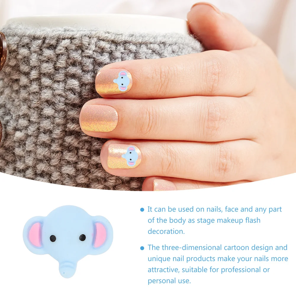 

10pcs Resin Nail Art DIY Manicure Ornament Cartoon Shaped Manicure Stickers