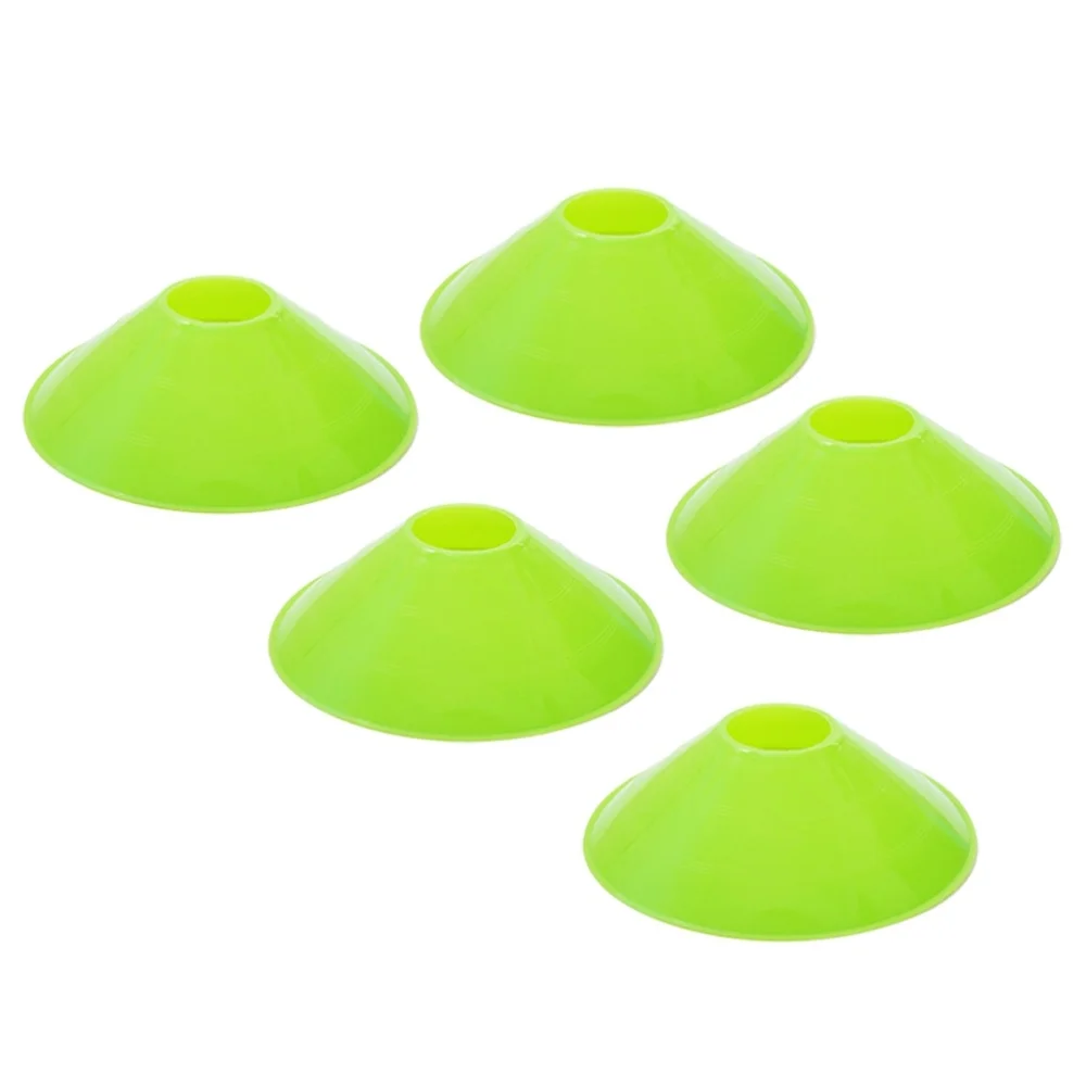 

10PCS Football Training Sign Dish Plate Cone Obstacle Marker Tray Football Training Disc Equipment Ordinary Round Mouth (Yellow)