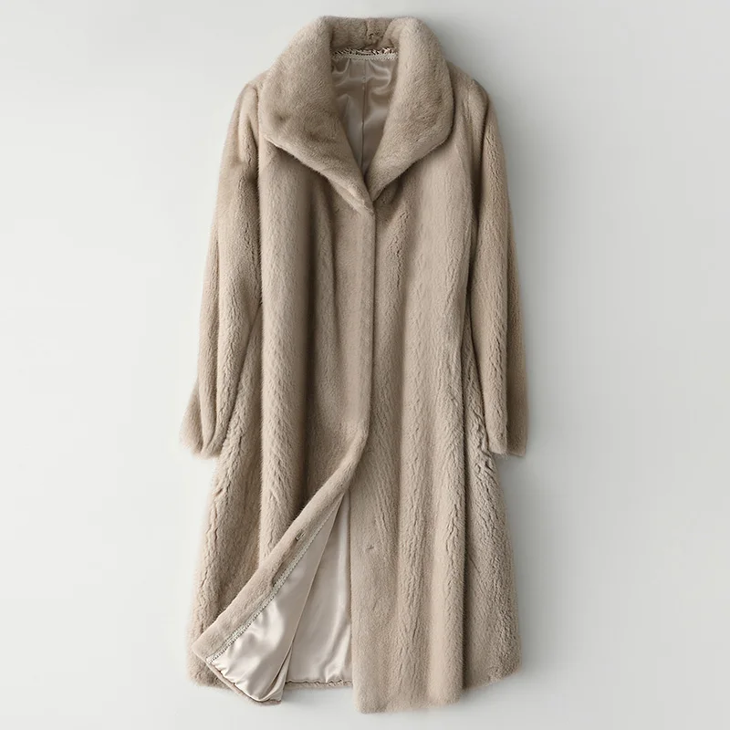 

Import the whole winter mink long new mink fur coat MAO T ms mink coat