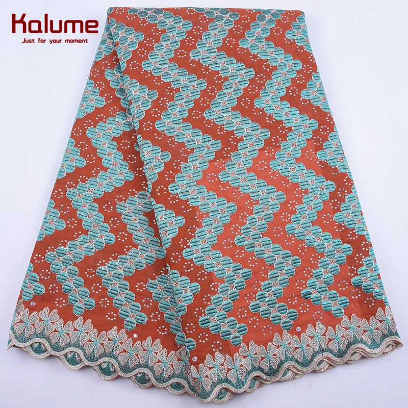 Высококачественная африканская швейцарская хлопковая кружевная ткань Kalume с