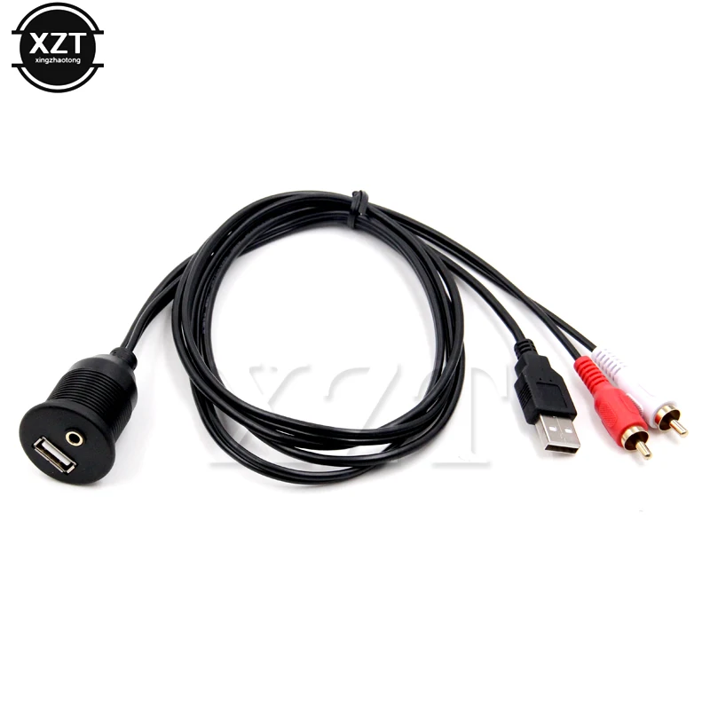 Удлинитель для приборной панели автомобиля USB 3 0 5 мм AUX RCA удлинитель с разъемом