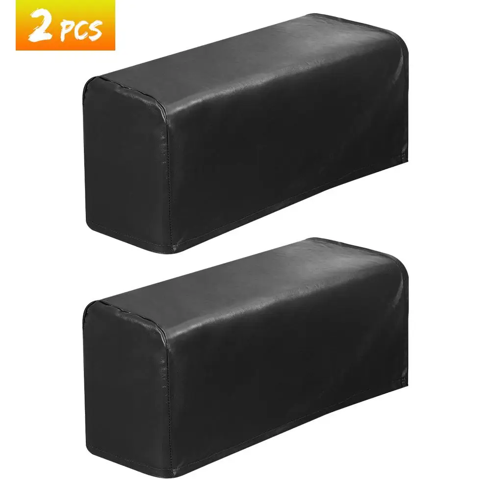 2 комплекта черный эластичный чехол для дивана искусственная кожа Защита на