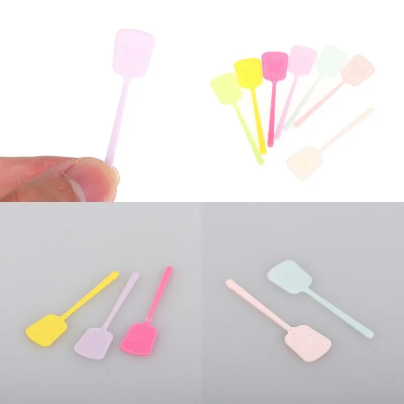 

1Pc 1:12 Dollhouse Miniature Simulation Fly Swatter Model Furnitures Accessories Props Fly Swatter Model Toys