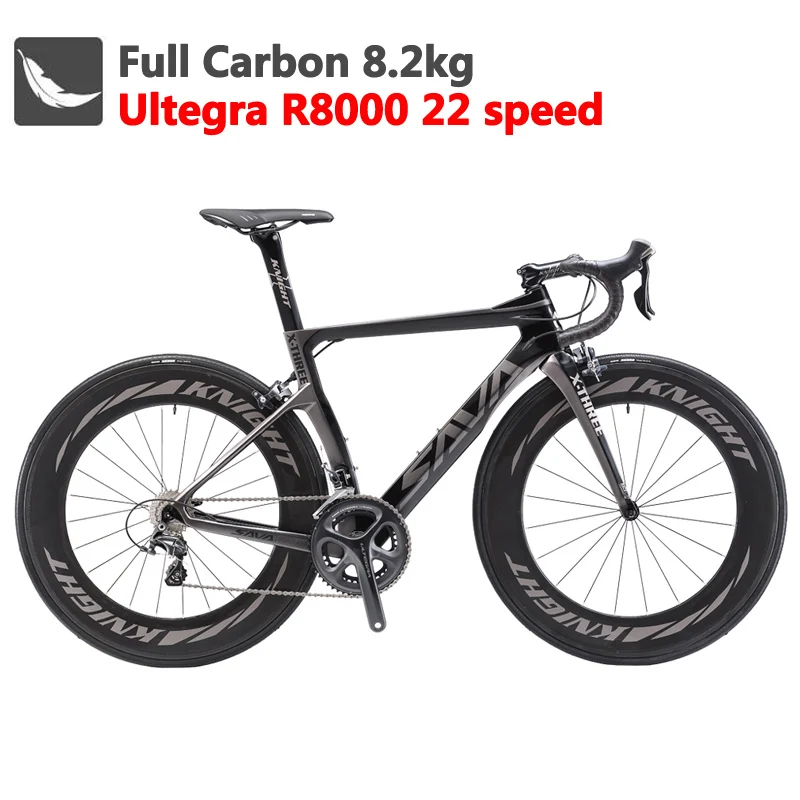 Карбоновый дорожный велосипед SAVA 700C гоночный с SHIMANO Ultegra R8000 22 скоростной