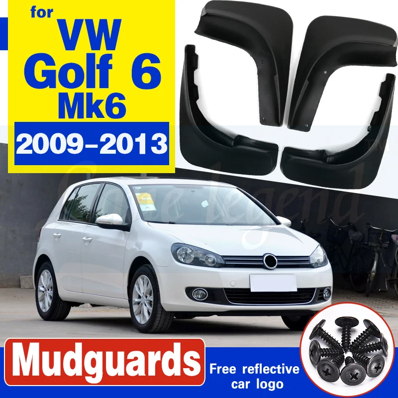 Для Volkswagen VW Golf 6 Mk6 2009 2010 2011 2012 Набор литых брызговиков Брызговики передние задние
