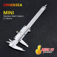 mini type stainless steel vernier caliper measuring range 0 100mm accuracy 0 02mm small metric measuring tool vernier caliper