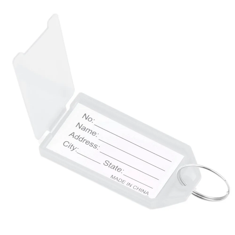4Pcs Plastic Key Tags Rings ID Identity Rack Name Card Label NEW Four Colors Available | Дом и сад