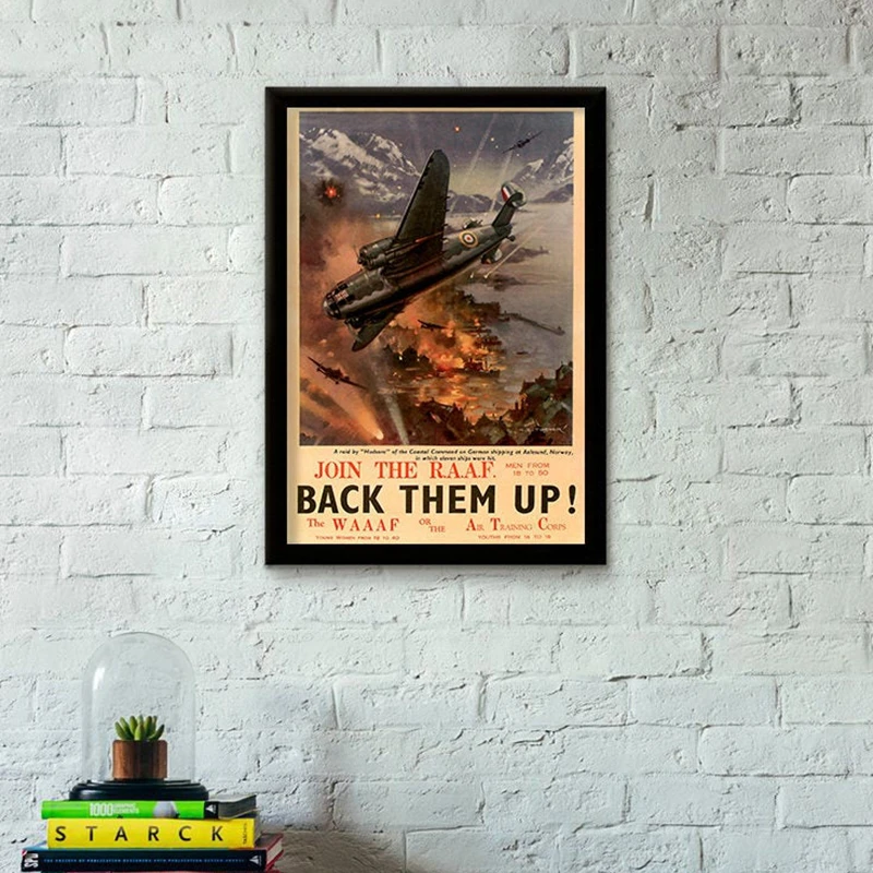WWII Propaganda Poster Prints World War II Aircraft Bomber Vintage Picture Military Wall Art Canvas Painting Home Room Decor | Дом и сад