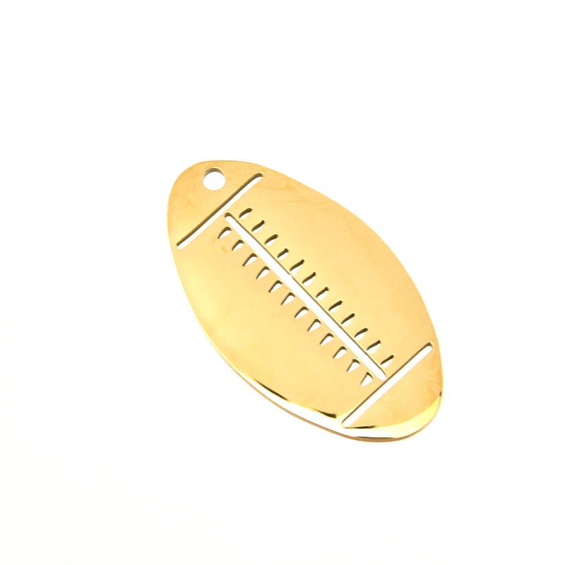 

100 шт., кулоны из нержавеющей стали для регби, американский футбол