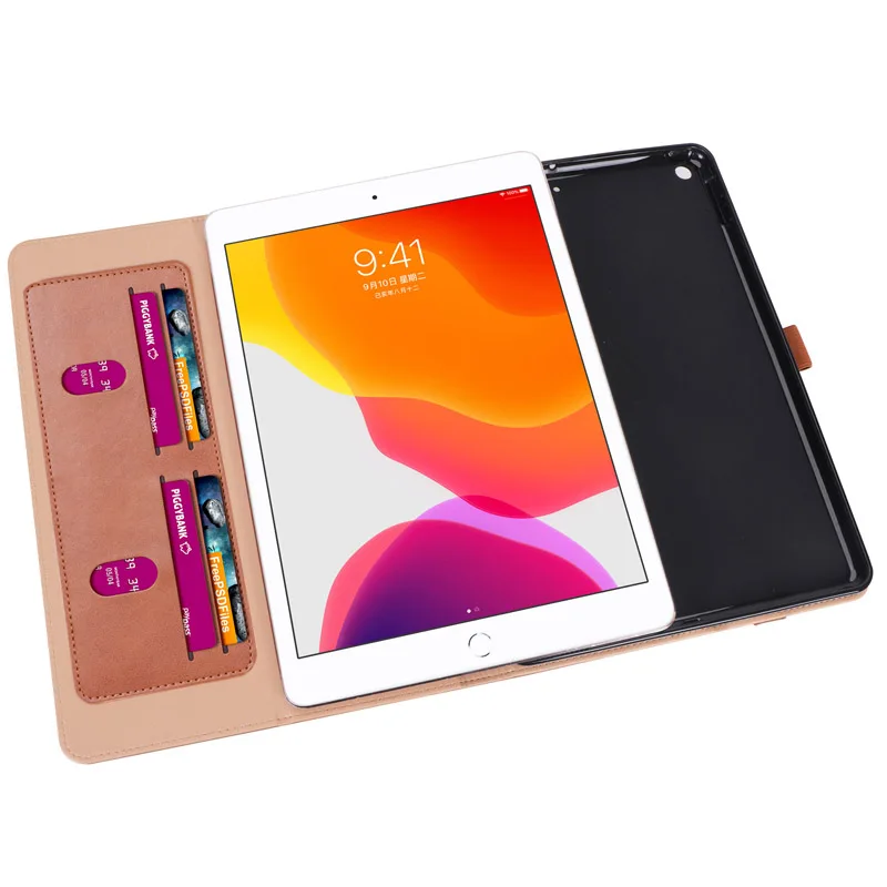 Для iPad 10 2 дюйма 2019 ручной кожаный чехол многофункциональный смарт-чехол для карт
