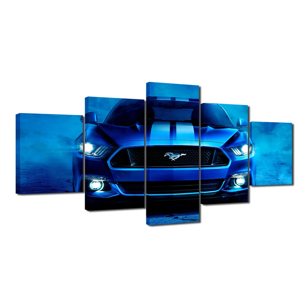 Автомобиль супер Shelby 5 панель HD печать картина на стене искусство холсте постер