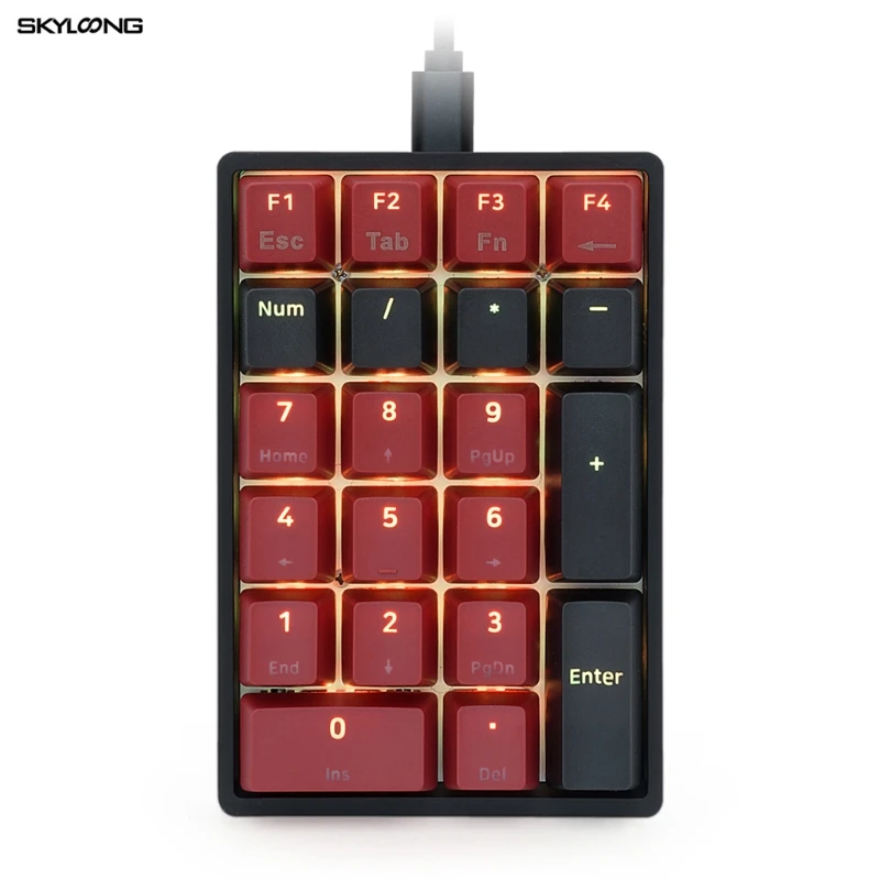 SK21 Hot Swappable Numpad PBT Keycaps RGB Backlit Type-C Fully Programmable Gateron Optical switch